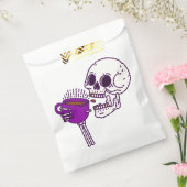 Halloween koffie drink schedel skelet paarse bedankzakje (Gezegeld)