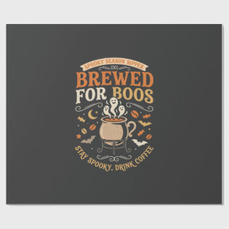 Halloween Koffie Geest Viering Cadeaupapier