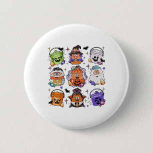 Halloween Koffie Grappig Halloween Seizoen Spooky Ronde Button 5,7 Cm