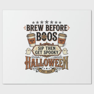 Halloween koffie shirt brouw voor spoken vintage d cadeaupapier