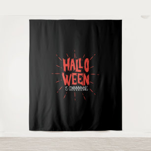 Halloween komt eraan - halloween party t - shirts wandkleed