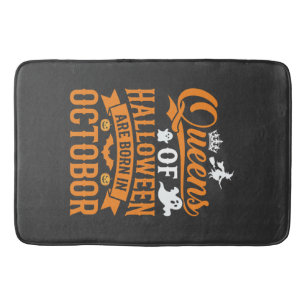 Halloween Koninginnen Geboren in Oktober Vintage T Badmat
