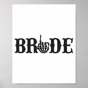 Halloween Koppel Bruid Bruidegom Skelet Bijpassend Poster
