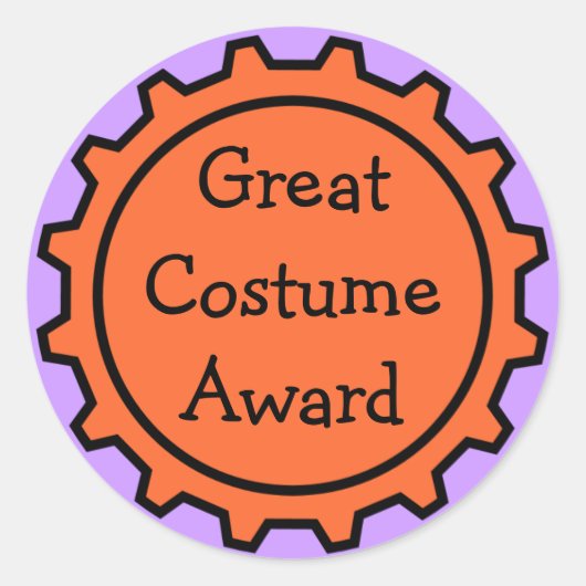 Halloween Kostuum Award Stickers (Voorkant)