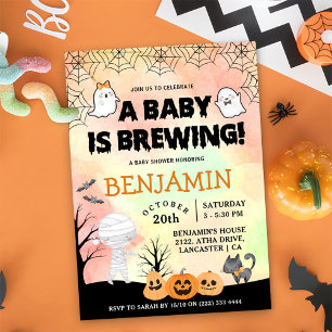 Halloween Kostuum Baby shower Party Kaart
