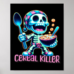 Halloween Kostuum Cereal Killer Grappig Ontbijt Ce Poster