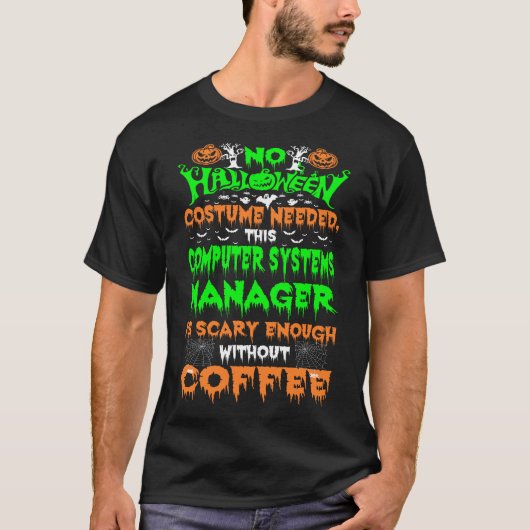 Halloween Kostuum Computer Systems Manager eng T-shirt (Voorkant)