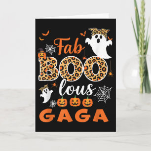 Halloween Kostuum Cute Luipaard Boo Gaga Griezelig Kaart