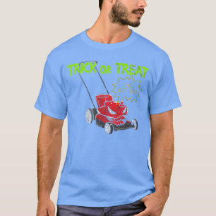 Halloween kostuum enge grasmaaier emoticon truc O T-shirt