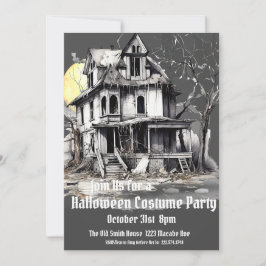 Halloween Kostuum Feest, Haunted House Kaart