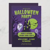 Halloween kostuum feest uitnodiging Halloween fees (Voorkant / Achterkant)