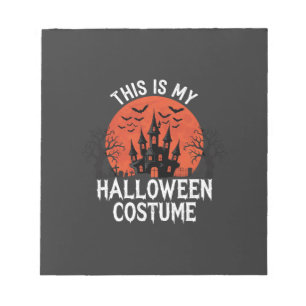 Halloween Kostuum Heel Geestig Kasteel Vector Desi Notitieblok