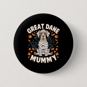 Halloween kostuum Hondenliefhebber Great Dane Mumm Ronde Button 5,7 Cm