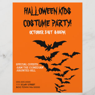 Halloween Kostuum Kinderfeest Aankondiging Flyer