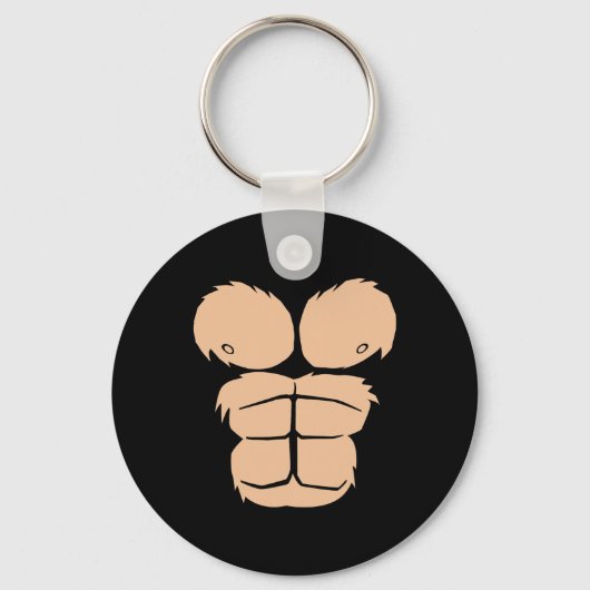 Halloween kostuum leuk aap gorilla borst pak ha sleutelhanger (Voorkant)