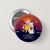 Halloween kostuum meisje verjaardagsfeestje ronde button 5,7 cm (Voorkant /achterkant)