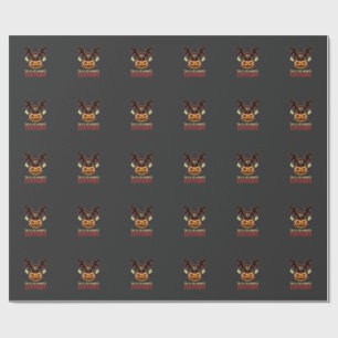Halloween Kostuum Monster Pompoen Gotische Vector Cadeaupapier
