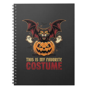 Halloween Kostuum Monster Pompoen Gotische Vector Notitieboek