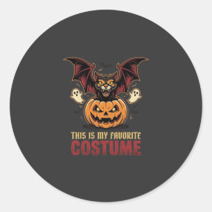 Halloween Kostuum Monster Pompoen Gotische Vector Ronde Sticker