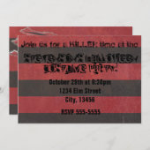 Halloween kostuum party horror Freddy uitnodiging (Voorkant / Achterkant)