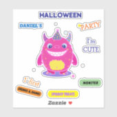 Halloween Kostuum Party Monsters Spooky Fun Dance Sticker (Vel)