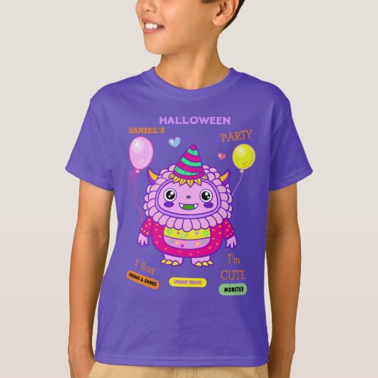 Halloween Kostuum Party Monsters Spooky Fun Dance T-shirt (Voorkant)