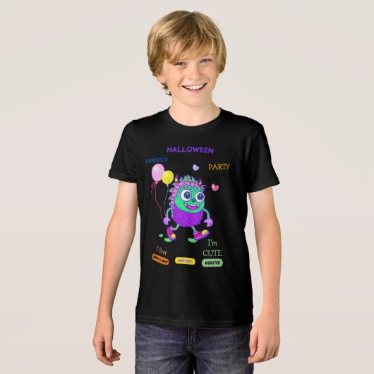 Halloween Kostuum Party Monsters Spooky Fun Dance Tri-Blend Shirt (Voorkant volledig)