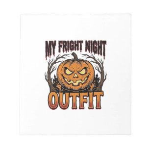 Halloween Kostuum Shirt Griezelige Pompoen Outfit_ Notitieblok