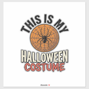Halloween Kostuum Spinnenweb Vintage Shirt Ontwerp Sticker