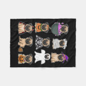 Halloween Kostuum Spooky Ghost Pumpkin Pug Hallowe Fleece Deken (Voorkant (Horizontaal))