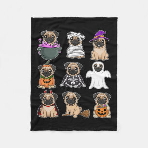 Halloween Kostuum Spooky Ghost Pumpkin Pug Hallowe Fleece Deken
