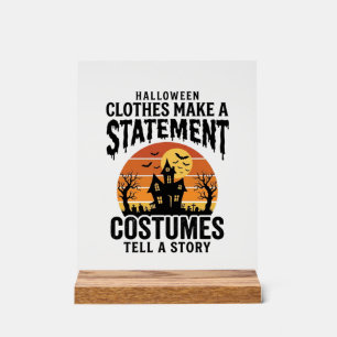 Halloween Kostuum Statement Vintage Shirt Ontwerp_ Acryl Bord