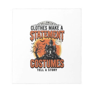 Halloween Kostuum Statement Vintage Vector T-shirt Notitieblok