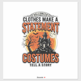 Halloween Kostuum Statement Vintage Vector T-shirt Sticker