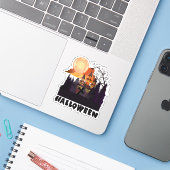 Halloween-kostuum Sticker (Laptop met iPhone)