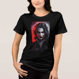 Halloween kostuum vampier gothic bloedzuigende Tri-Blend shirt