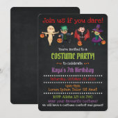 Halloween kostuum verjaardagsfeestje uitnodigingen (Voorkant / Achterkant)