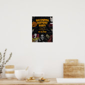  Halloween Kostuumfeest, bewerkbare Halloween Poster (Keuken)
