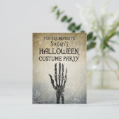 Halloween  kostuumfeest briefkaart (Staand voorkant)