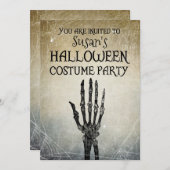 Halloween kostuumfeest kaart (Voorkant / Achterkant)