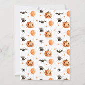Halloween kostuumfeest Schattige Kaart (Achterkant)