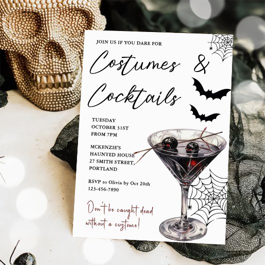 Halloween kostuums & cocktails uitnodiging