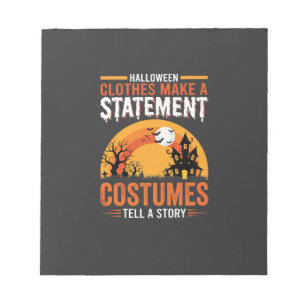 Halloween Kostuums Statement Spookhuis Ontwerp Notitieblok
