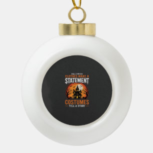 Halloween Kostuums Vertellen een Verhaal Griezelfi Keramische Bal Ornament