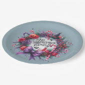 Halloween Krans Merry Enge Kerstmis Halloween Papieren Bordje (Gekanteld)