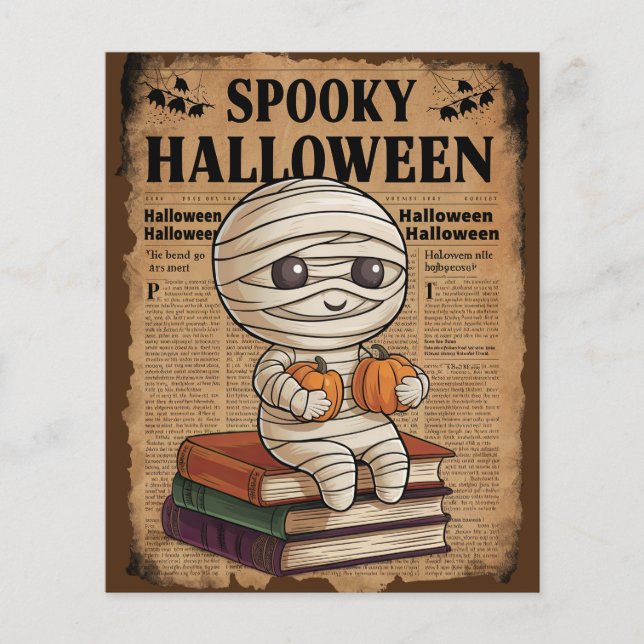  Halloween krant Scrapbook Paper (Voorkant)