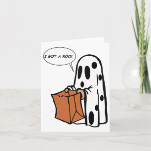 Halloween kreeg ik een spooksteen kaart