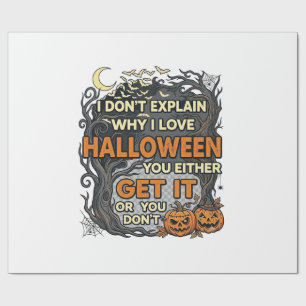 Halloween Krijg het Griezelige Boom Pompoenen Vlee Cadeaupapier