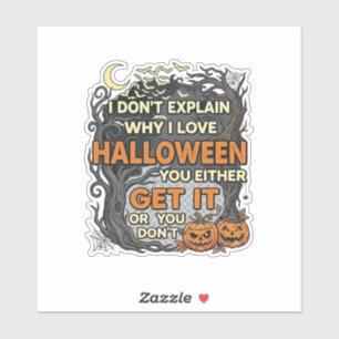 Halloween Krijg Het Griezelige Boom Pompoenen Vlee Sticker