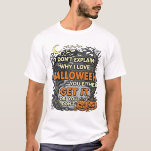 Halloween Krijg Het Griezelige Boom Pompoenen Vlee T-shirt